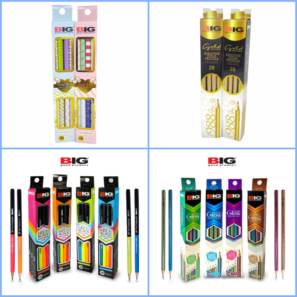 

(1 PAK) Pensil 2B BIG Gold, BIG 9201, Neon 9203, Metallic Glow 966