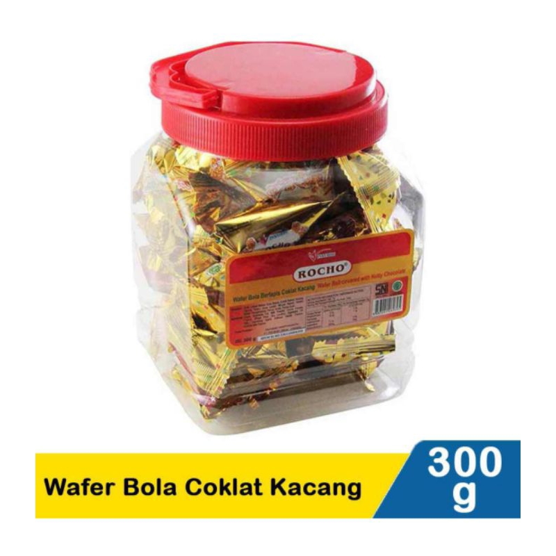 

Rocho Wafer Bola Coklat Kacang 300g