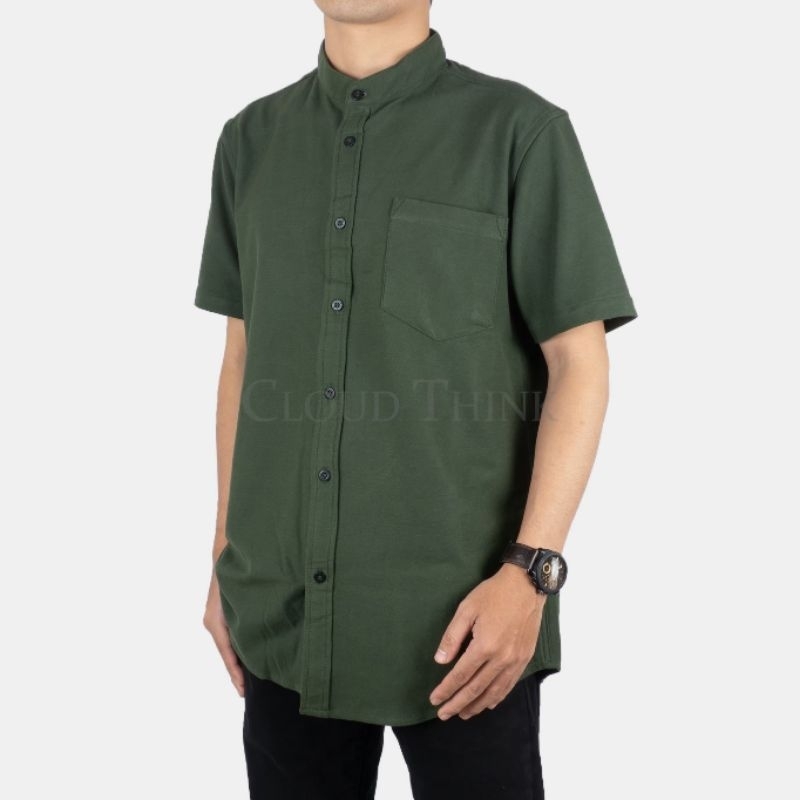 Kemeja Lengan Pendek Pique Kaos CVC