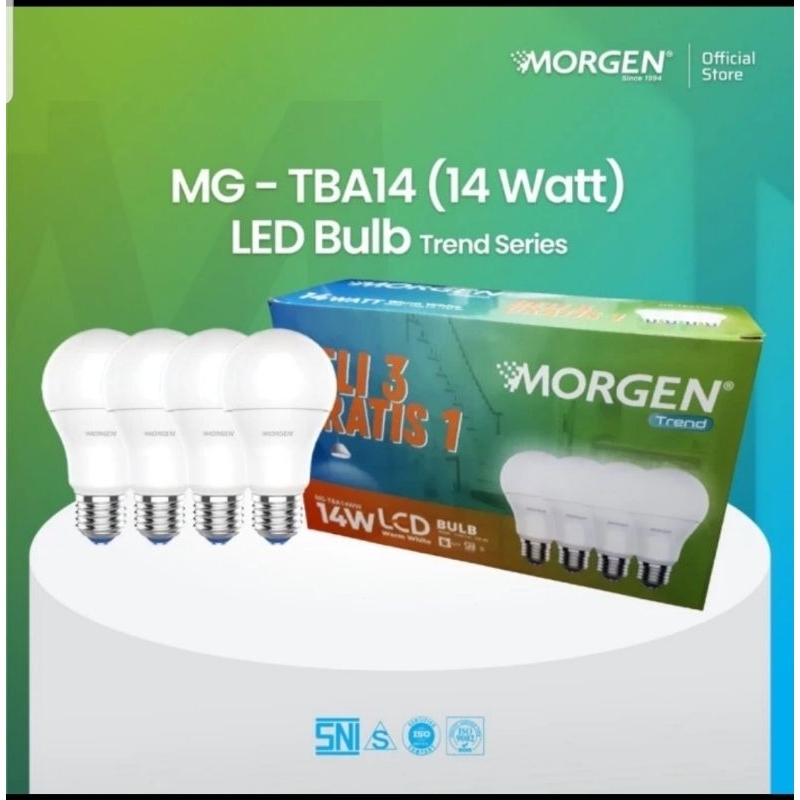 Lampu Led MORGEN 14 Watt Beli 3 Gratis 1