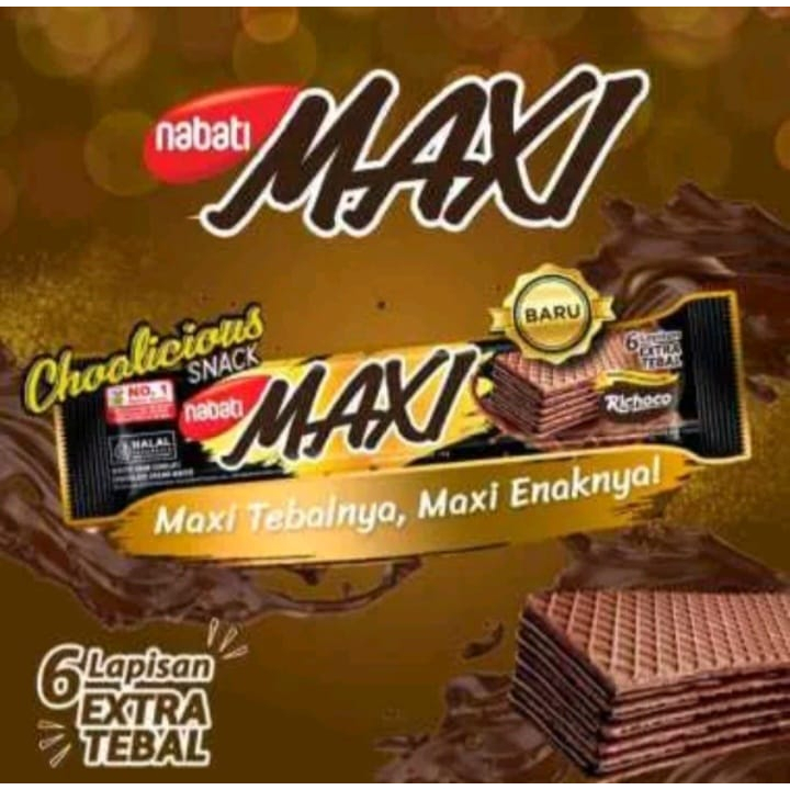 Nabati Maxi Richoco NEW EXTRA TEBAL | Isi 20 Pcs @ 14 Gr | Nabati