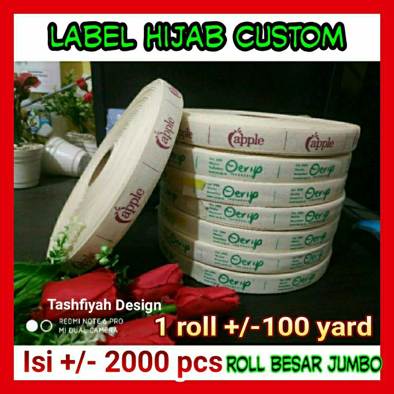 

Label Katun Custom Merek Lebel Baju merk Murah 1000pcs