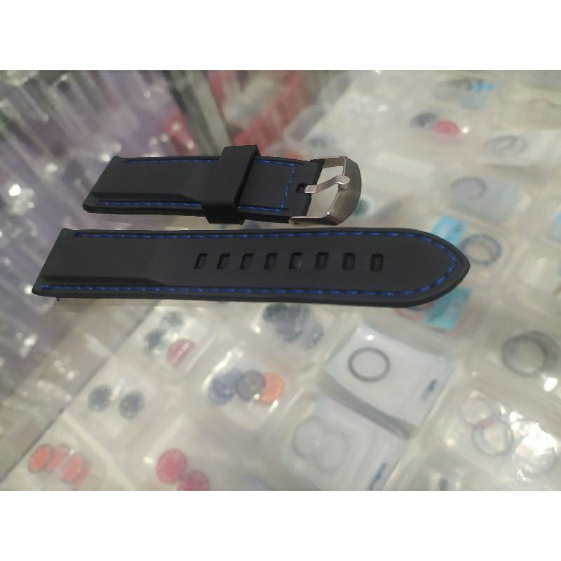 strap rubber silicon size 22 dan 24 mm