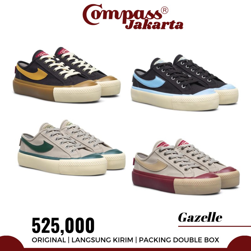 [ORIGINAL] COMPASS GAZELLE LOW LUMUT/ SAHE GUM/ CARAMEL/ WAFER GREEN/ WAFER MAROON/ CHOCO ICE