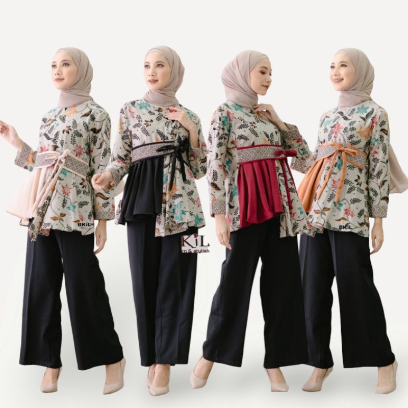 Baju Batik Wanita Modern Atasan Blouse Batik Kerja Kantor Wanita Jumbo