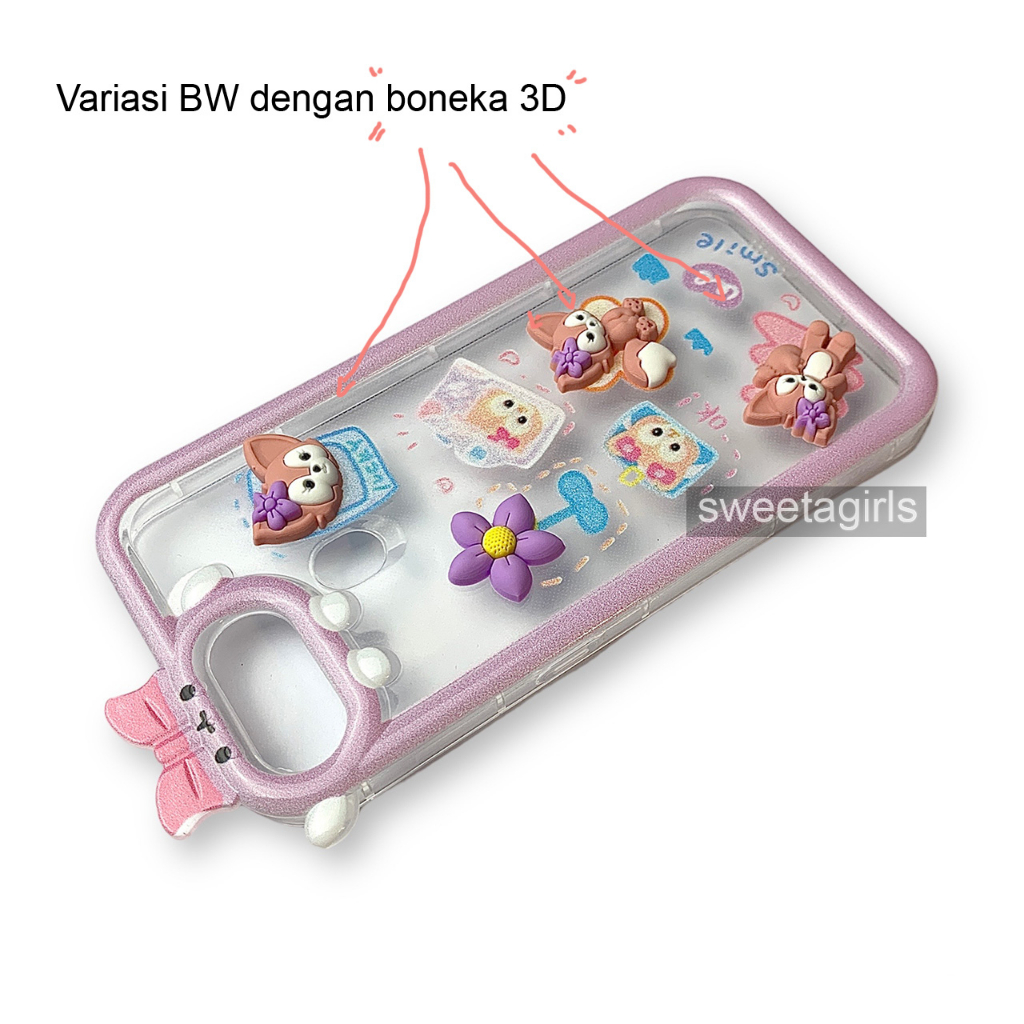 Softcase Transparan Bumper Candy untuk  Oppo A5s - A12 - A7 -  A11K ( Sama ) - Sweetacase.id - Casing Lucu - Kesing Cewek - Casing Lembut - Case Bening - Lucu - Gemoy