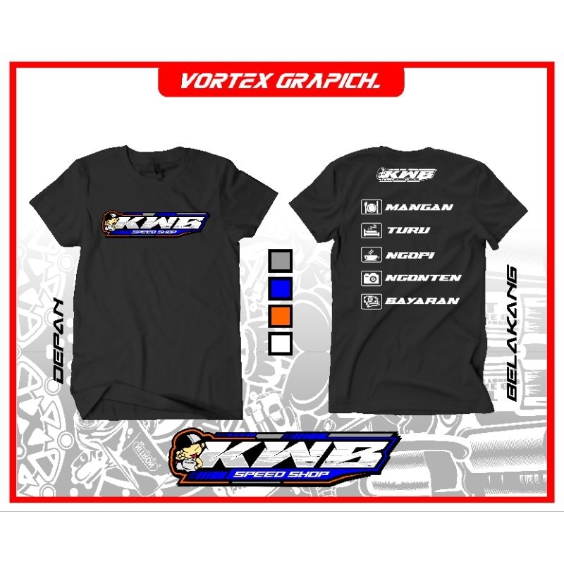 Baju kaos tshirt KWB Speedshop original Ready ukuran M L XL XXL