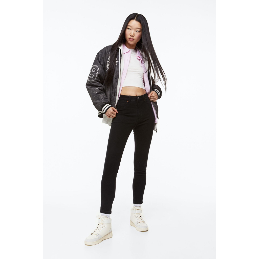 NEW Skinny High Waist Full Length Black H&M Celana Jeans Wanita HnM Original Skinny High Waist Size 