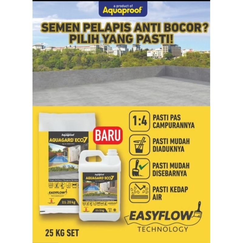 AQUAGARD ECO 7 SEMEN PELAPIS ANTI BOCOR X SIKA TOP 107 25 KG