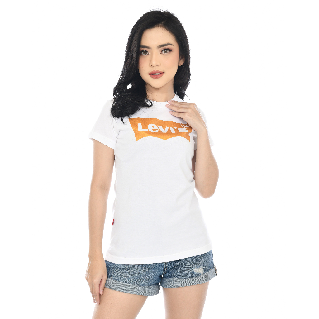 Kaos Levi's | Kaos Cewek | Batwing White Gold | KLW - 06