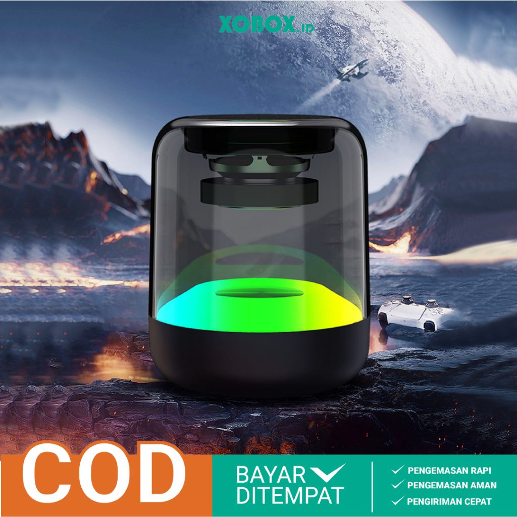 Speaker Bluetooth LP-5S Kisonli RGB Light Mini 5.0 Subwoofer 5W Super Bass - XOBOX