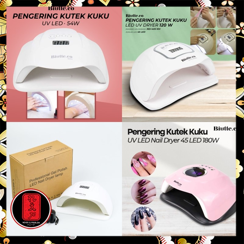 Pengering Kutek Kuku UV LED Nail Dryer 45LED tersedia 54W sampai 220W/ Bisa COD Alat Kecantikan Pengering Kutek Kuku / pengering kutek kuku gel / pengering kutek kuku gel 45w nail art manicure lampu uv smart led [ TIPE BESAR ]