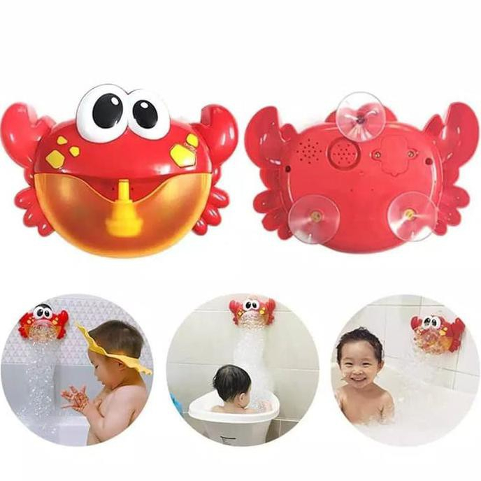 Mainan Mandi Anak Bubble Crab Music Alat Pembuat Busa Besar  Mainan Gelembung Balon Sabun