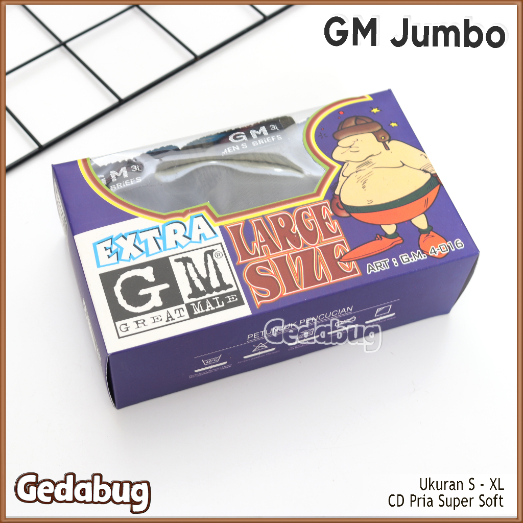 3 Pcs - CD Pria dewasa GT-Man GM-4016 | Celana dalam Pria Jumbo | Gedabug