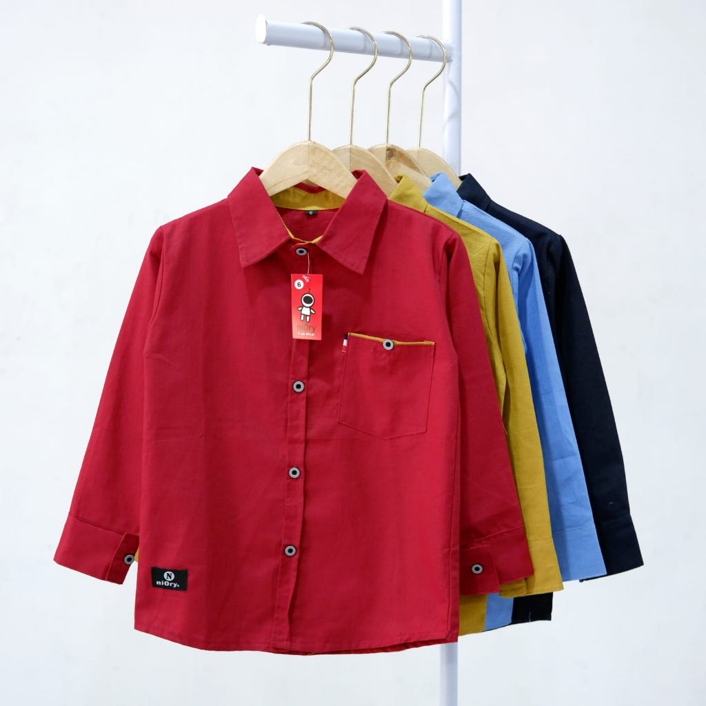 Kemeja Kelvin Lengan Panjang KIDS dan JUNIOR