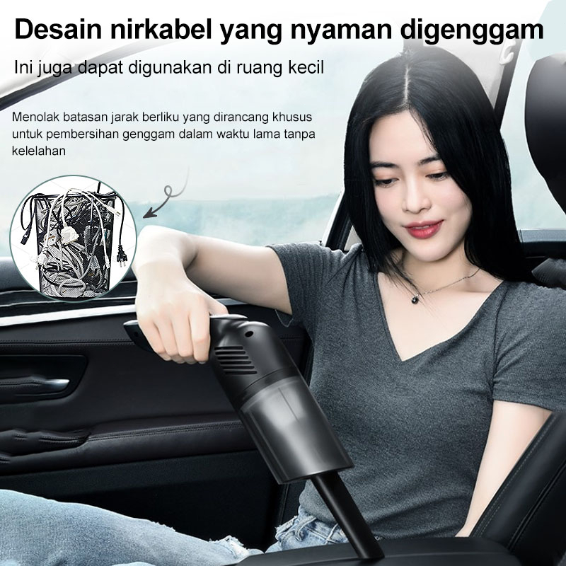 AmazeFan vacum cleaner penyedot debu 3in1 vacum cleaner Kuat hisap besar vacum cleaner mobil vacum cleaner kasur Mini Penyedot Debu Mobil Kuat  15000Pa Portable Penghisap Debu Tanpa Kabel Vacuum cleaner multifungsi Cocok untuk mobil, keyboard, sofa, kasur