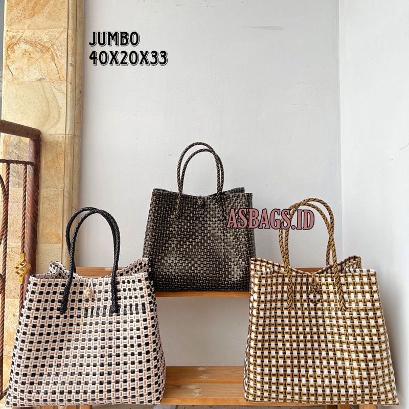 Tas Jali Jumbo 40x20 / Tas Anyaman Jali / Tas Viral Anyaman Plastik