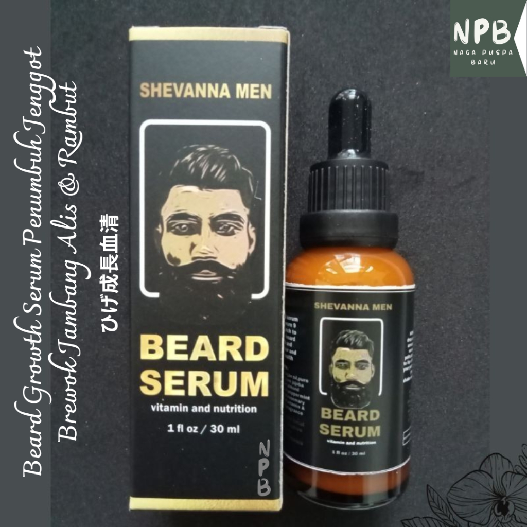 Beard Growth Serum Penumbuh Jenggot Brewok Jambang Alis &amp; Rambut - Penumbuh Jenggot