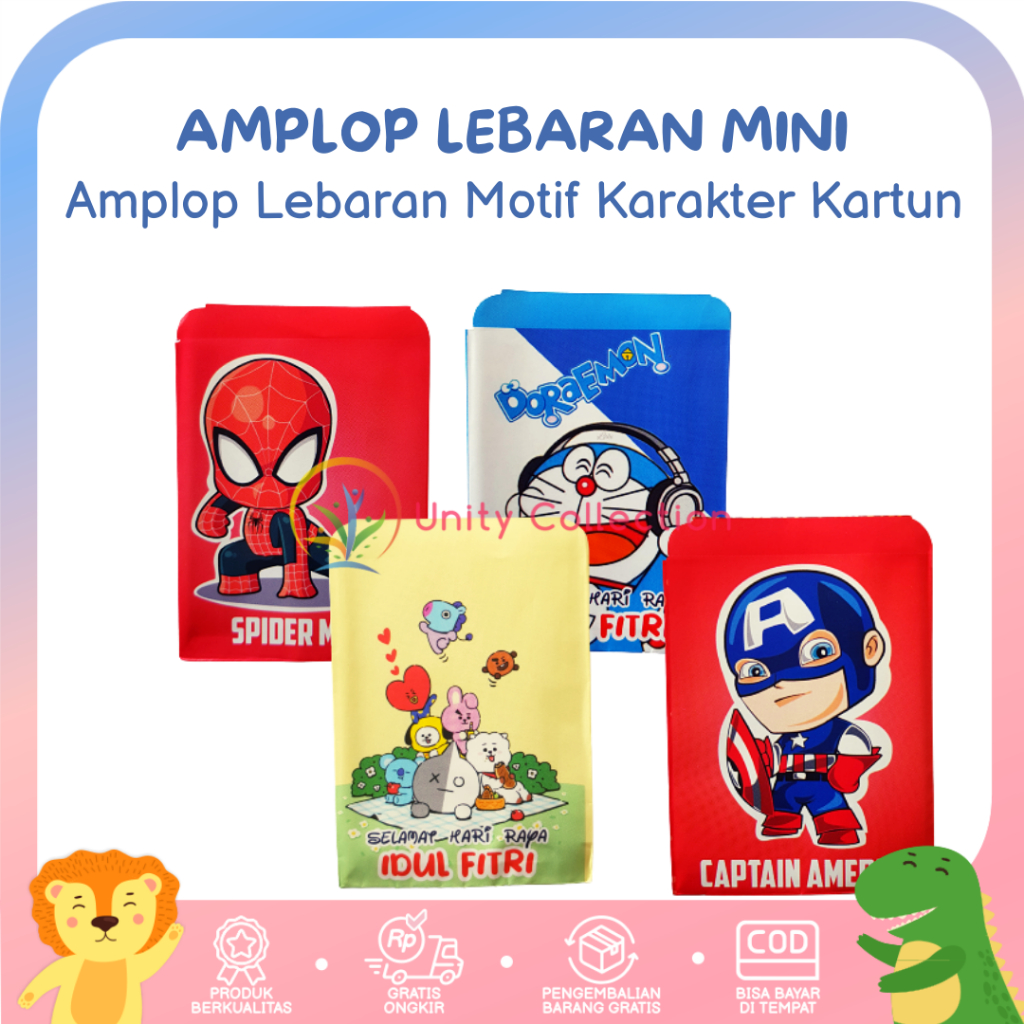 

Amplop Lebaran Mini Aneka Karakter Kartun