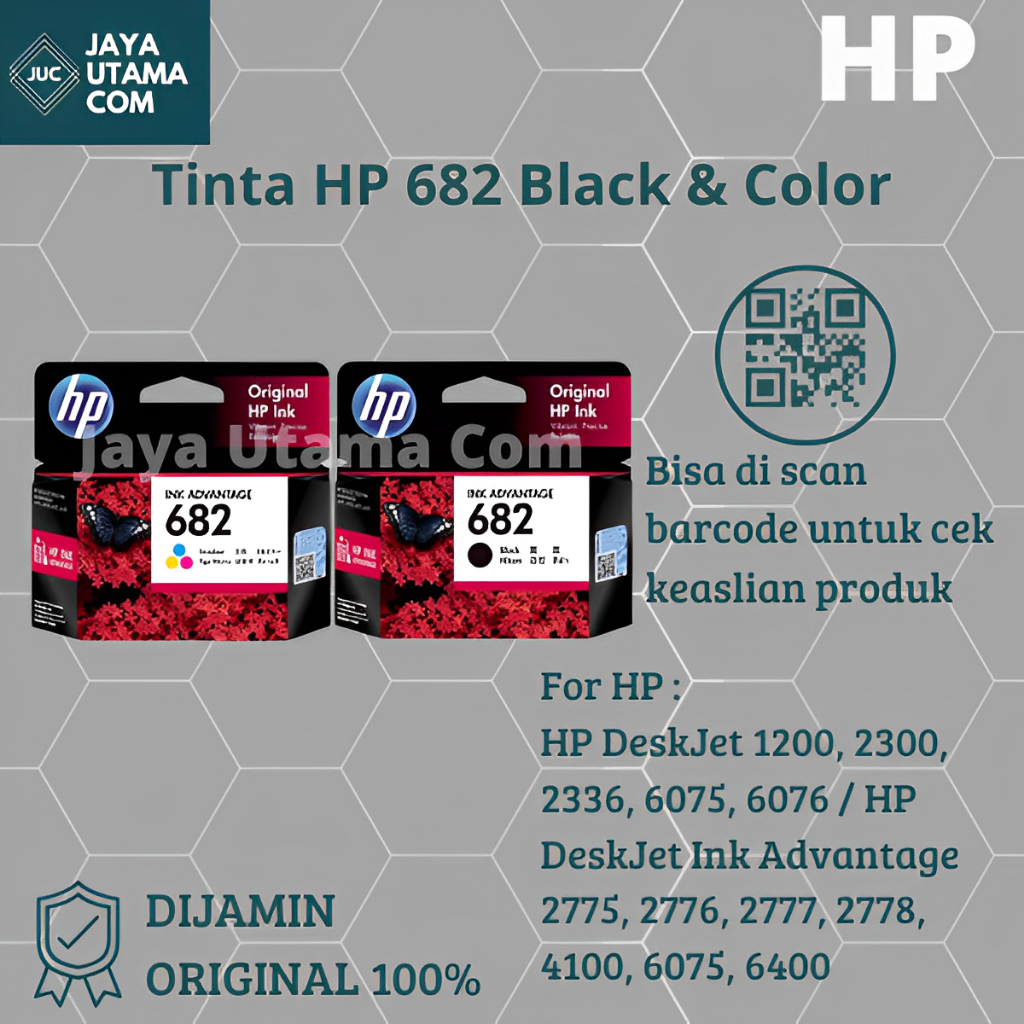 HP 682 Ink Cartridge Black-Color ORIGINAL