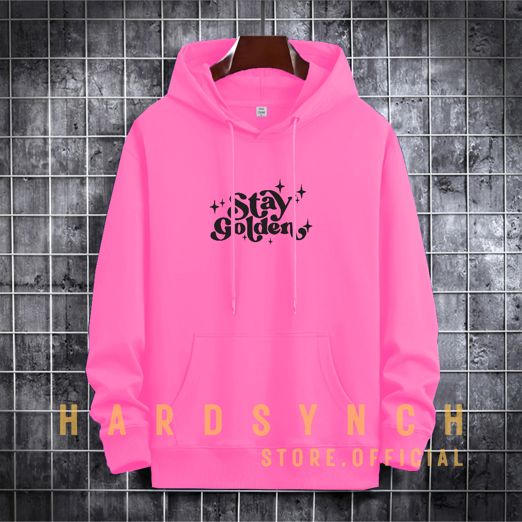 Sweater Hoodie Stay Golden Unisex ( Pria &amp; Wanita ) Premium Quality S-XXL Cotton Fleece / Hoodie Korean Style / Sweater Hoodie / Hoodie Polos / Hoodie Wanita / Hoodie Pria / Sweater Hoodie Distro Original ( STY GLDN 132 )