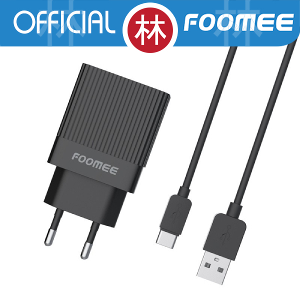 Foomee CQ10 Dual Port Charger QC3.0 PD18W +Type-C Cable 3A Fast Charge