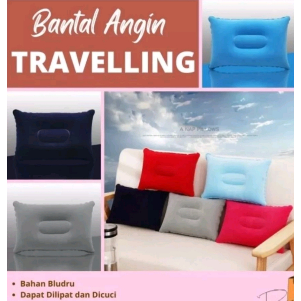 Travel Pillow Bantal Tiup traveling no box