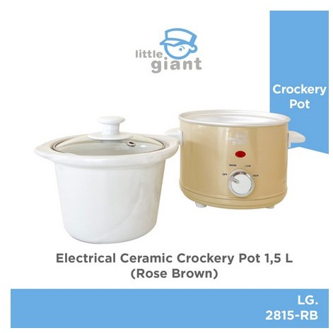 Slow Cooker Little Giant Electrical Ceramic Crockery Pot 1,5 L - Baby Food Processor Alat Masak Mpasi Bayi