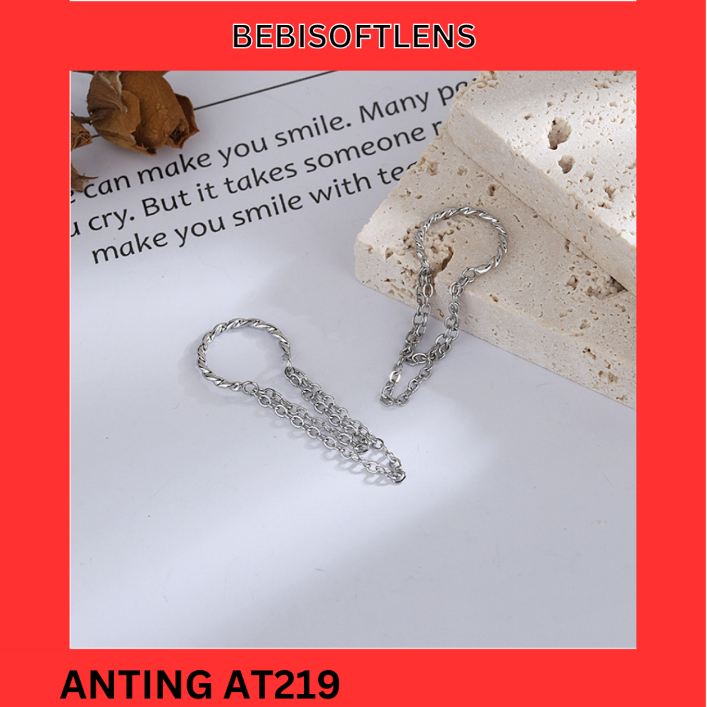 Anting AT219 Tembaga Lapis S925 , Jepit Tulang Telinga Unik Lucu Keren Fashion Wanita / Tidak usah Tindik /Deluna / BB