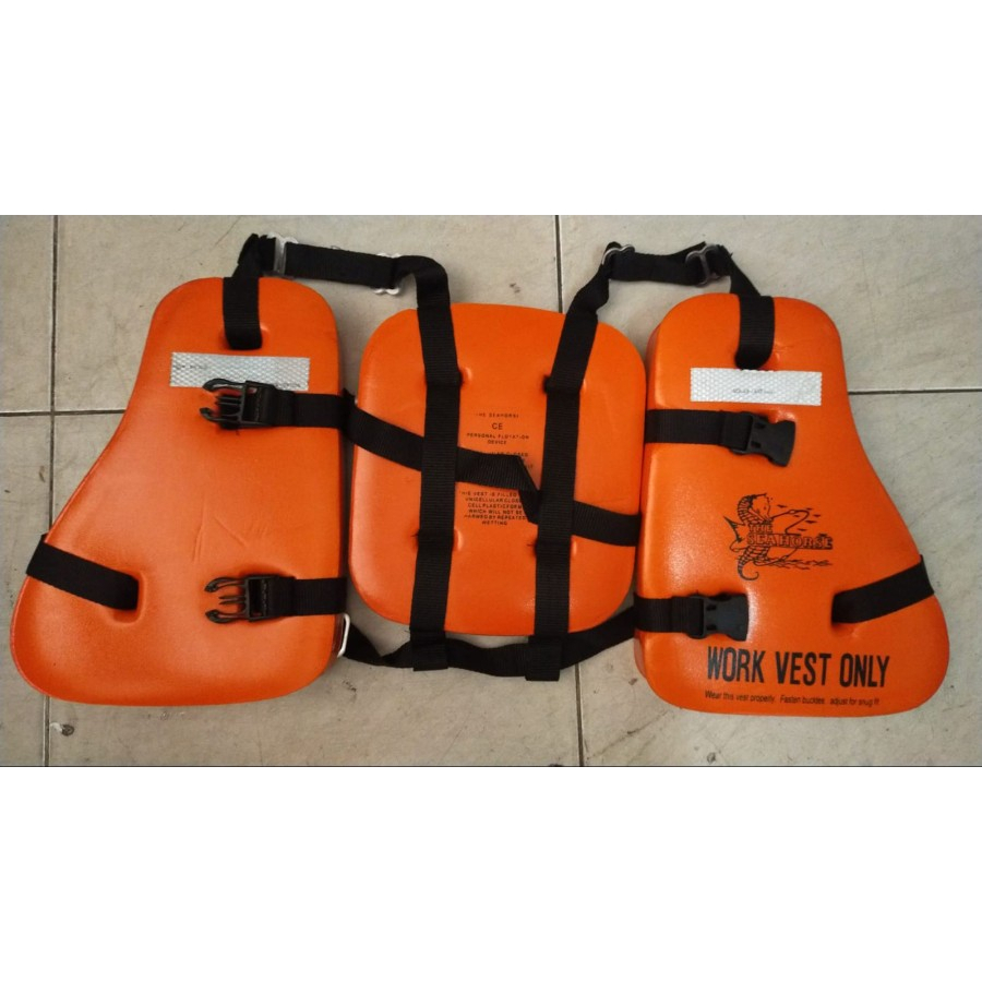 LIFE JACKET PVC WORK VEST ONLY SEA HORSE PELAMPUNG TYPE SEAHORSE SEA HORSE