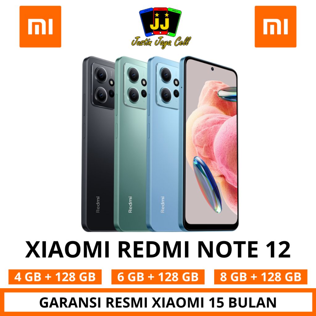 XIAOMI REDMI NOTE 12 8/128 &amp; 6/128 &amp; 4/128 GARANSI RESMI XIAOMI 15 BULAN