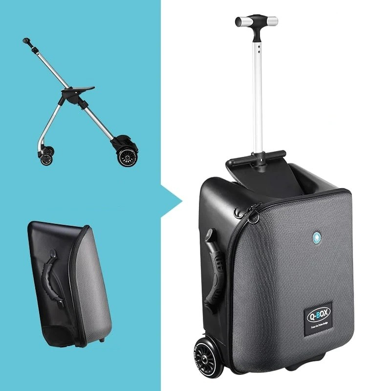 RB Koper Stroller Koper Duduk Anak Trolley Troli Koper Stroller Cheerkids Kabin Bisa Dilepas 20 Inch