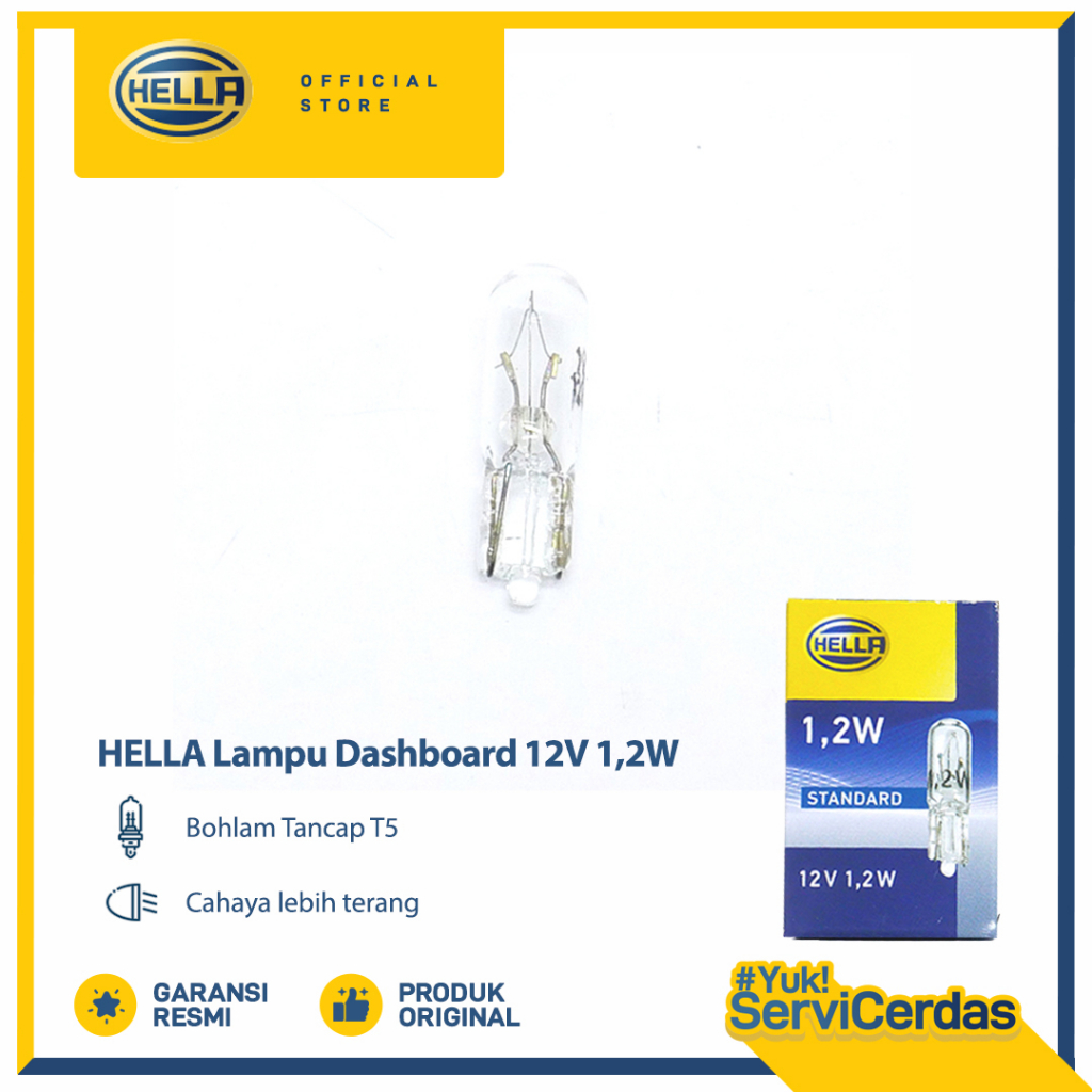 Lampu Dashboard Mobil HELLA 1,2W 12V - Bohlam Mobil
