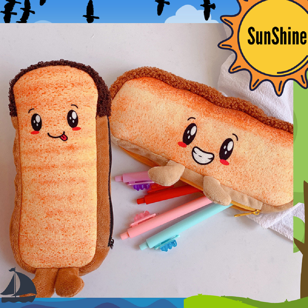 

✨ Sunshine Fancy ✨ Kotak Pensil / Pensil Case Roti Panggang / Toast Bread SK0089