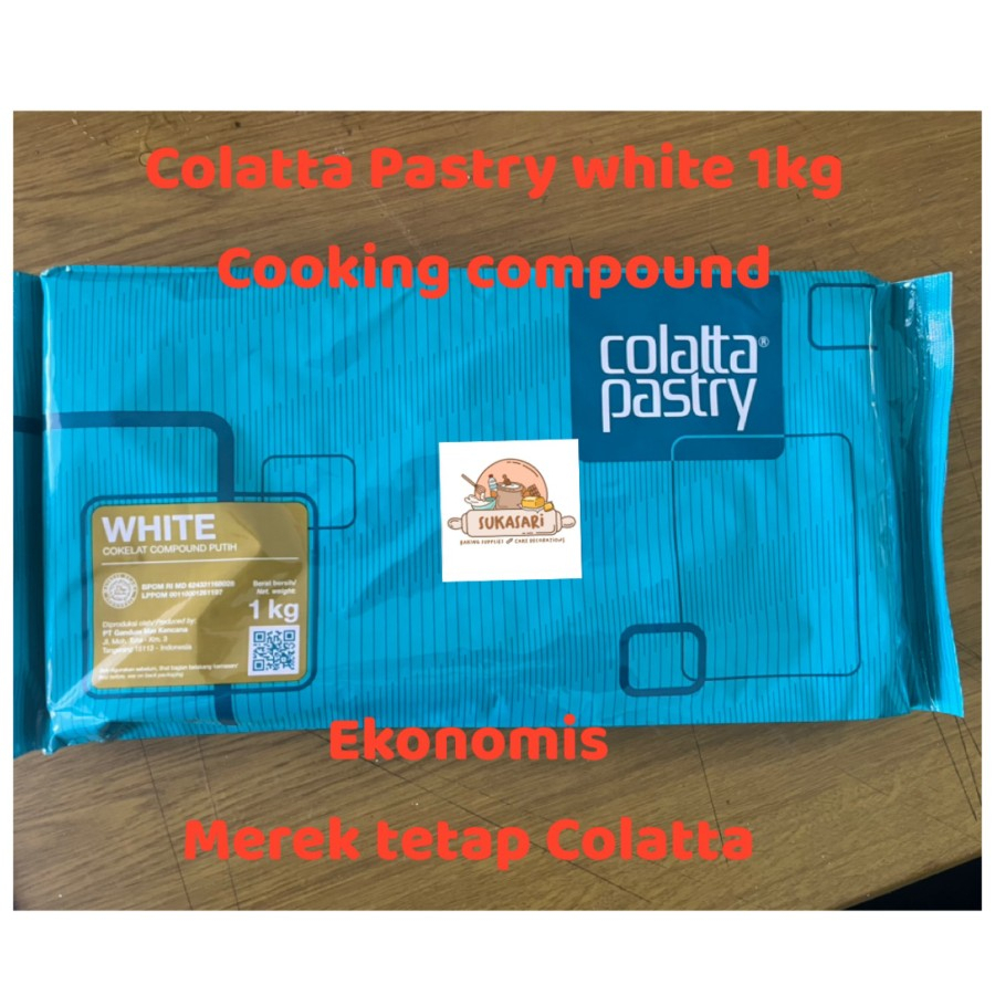 

Colatta Pastry White Compound 1kg WHC coklat masak coklat putih