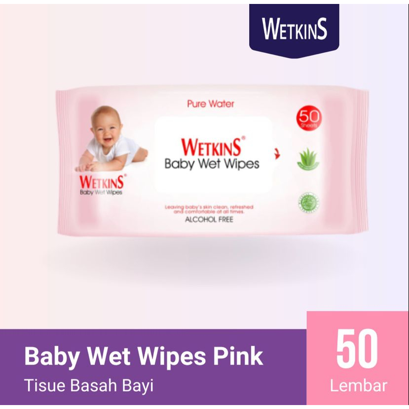 WETKINS BABY WET WIPES 50 SHEET (2x)