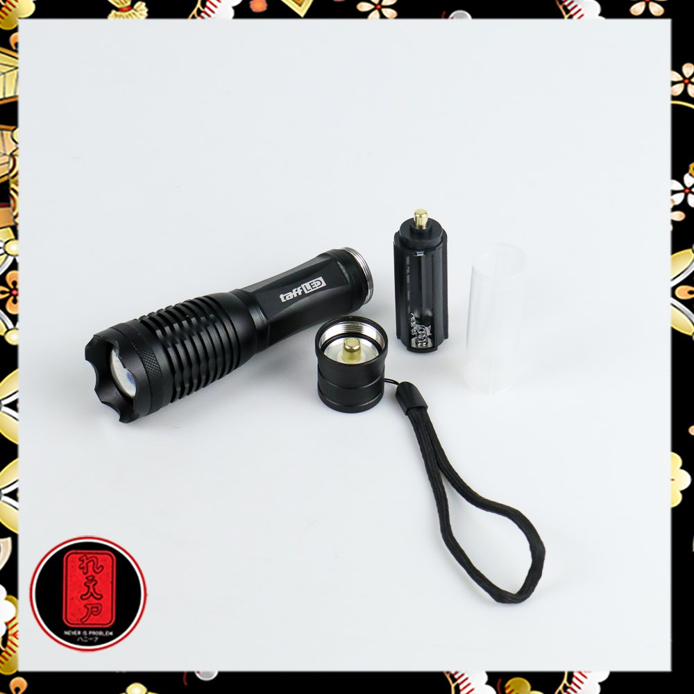 TaffLED Senter LED Tactical Cree XM-L T6 8000 Lumens - F18 - Black