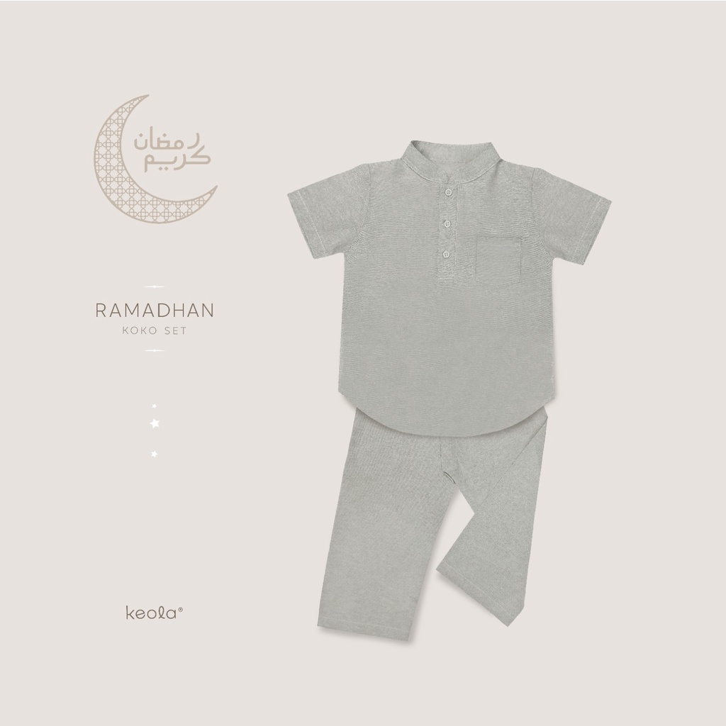 T24 - Keola Setelan Baju Koko Anak Ramadhan (Setelan Muslim Koko Set Anak) Usia 1 – 6 Tahun / Koko Ramadan Premium Cotton