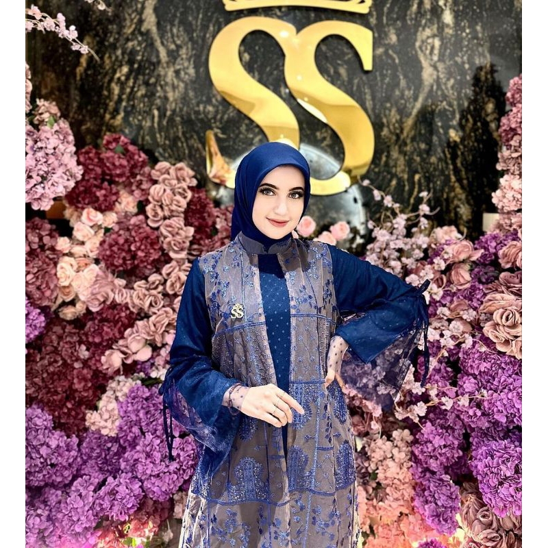 dress outer brokat import by shellasaukia