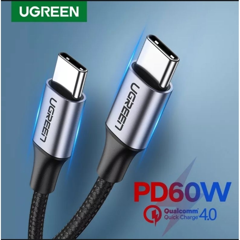 Ugreen Kabel Charger 3A Usb C to Usb C Support PD - Kabel Type C Ugreen Power Delivery for Samsung Macbook