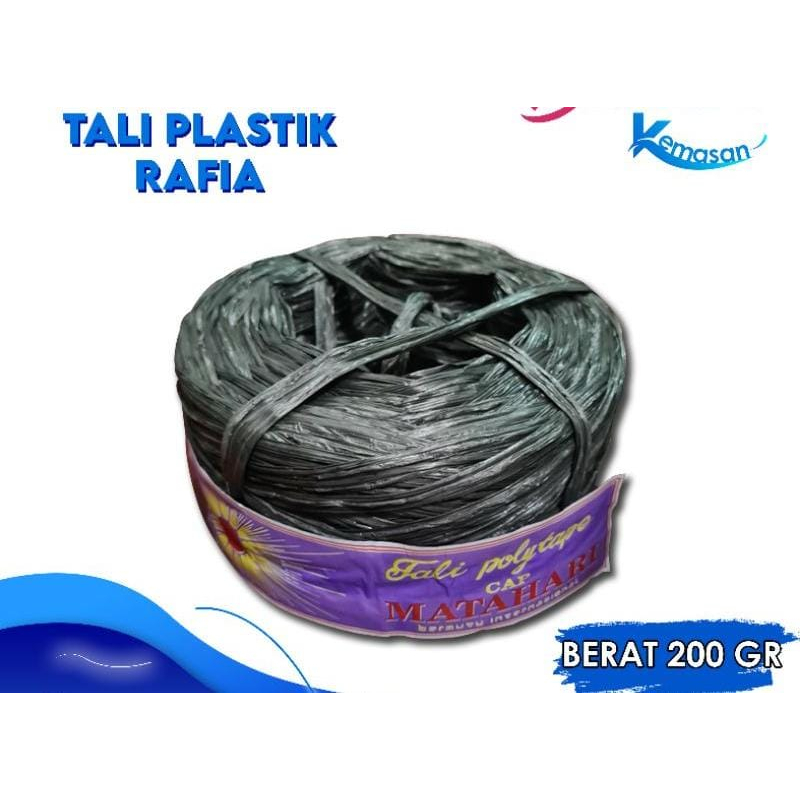 

TALI PLASTIK HITAM/TALI RAFIA 200GR