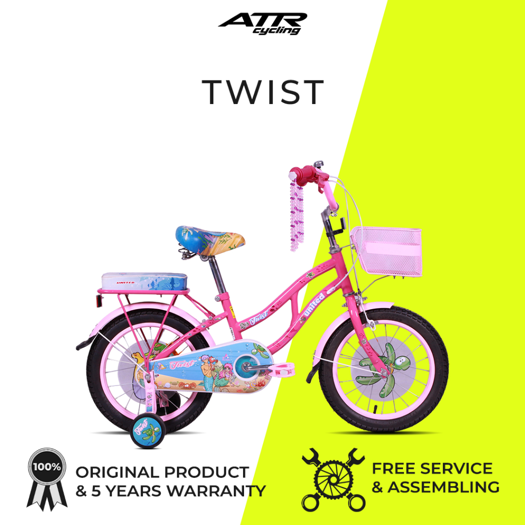 Sepeda Anak Perempuan Kids Bike UNITED TWIST 12 (20) - Pink