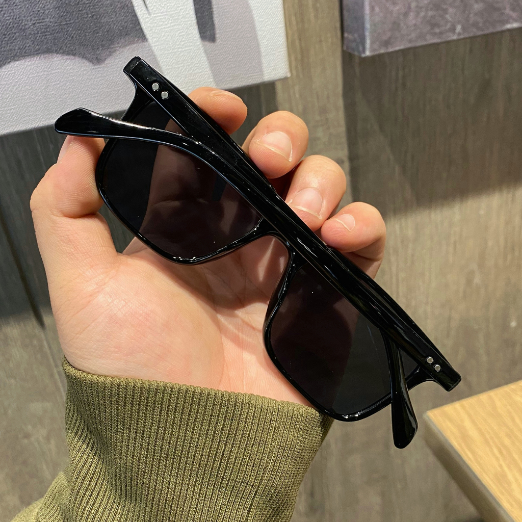 Kacamata Hitam Persegi Wanita/ Pria Gaya Retro Sempit Frame Murah Sunglasses Fashion Korea