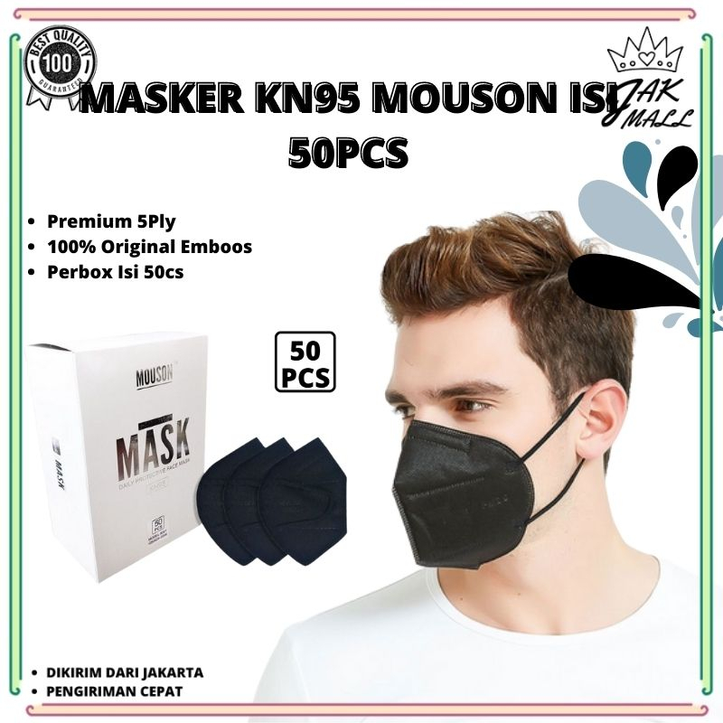 Masker KN95 1Box Isi 50Pcs Earloop Premium Quality Mask JM