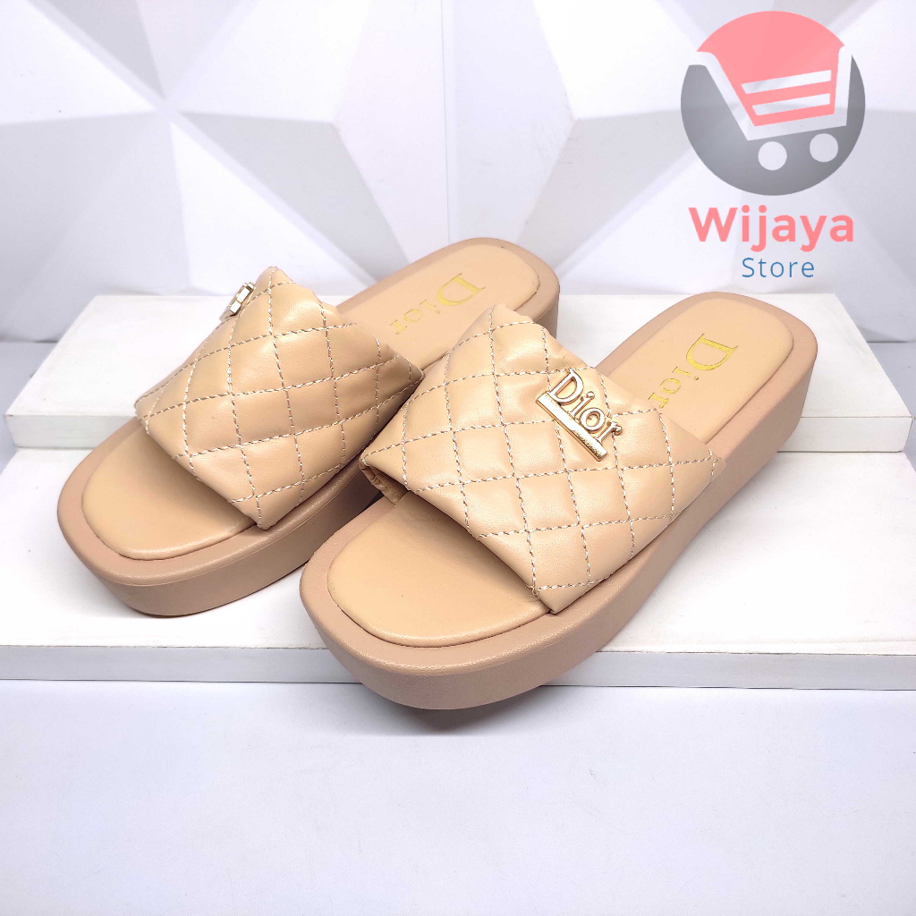 Sandal Wedges Slop Wanita BALANCE 998 Model Silang Sendal Jelly Slide Pita Selop Cewek Perempuan