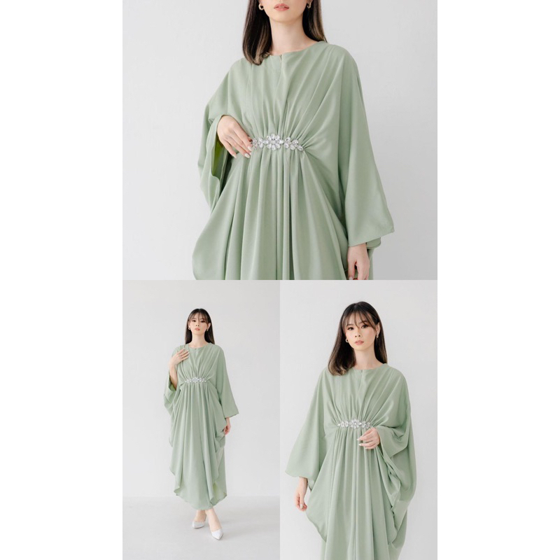 Keanu Diamon Kaftan | Kaftan Cantik Polos Mewah Premium allsize kembaran dress panjang