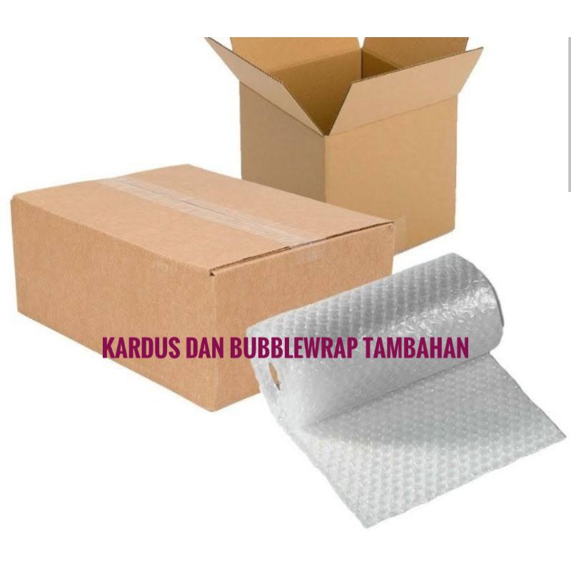 

Kardus dan bubblewrap tambahan