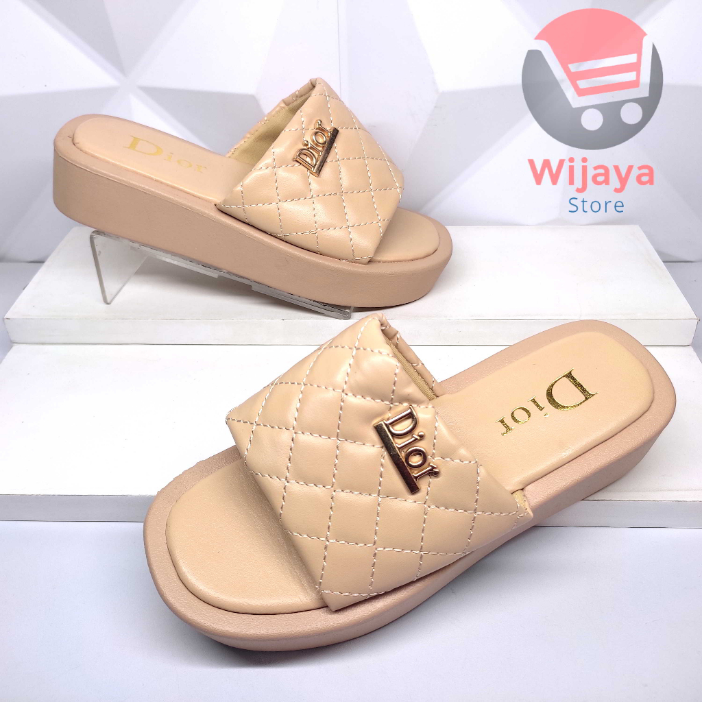 Sandal Wedges Slop Wanita BALANCE 998 Model Silang Sendal Jelly Slide Pita Selop Cewek Perempuan