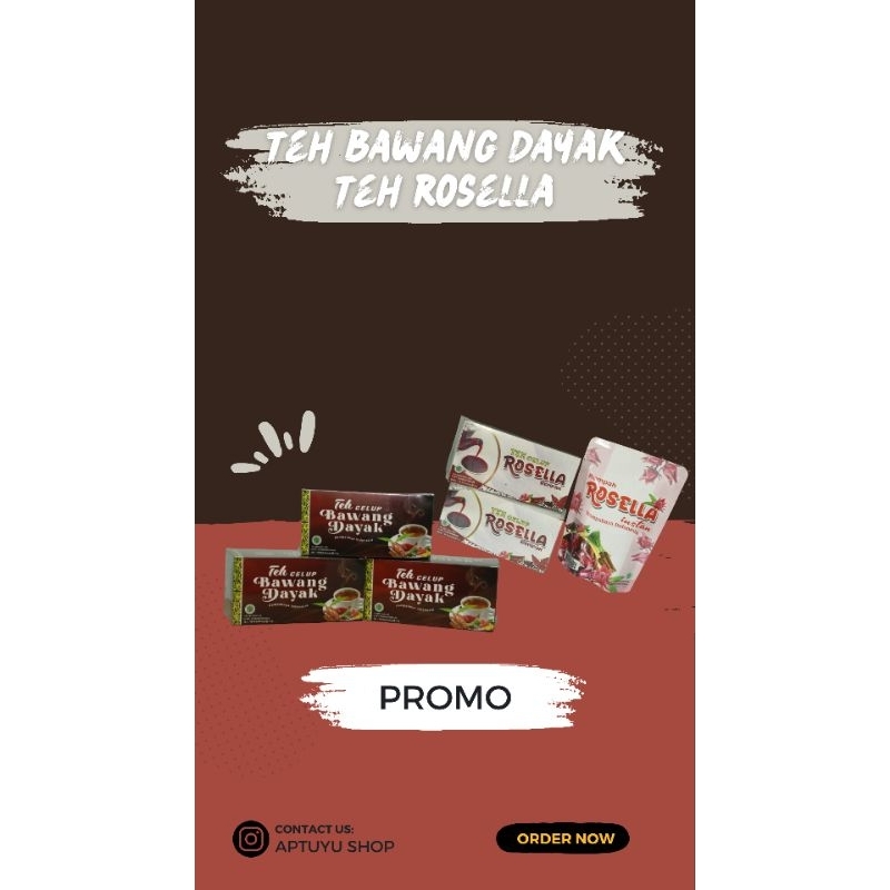 

Paket Promo, Teh Bawang Dayak dan Teh Rosella