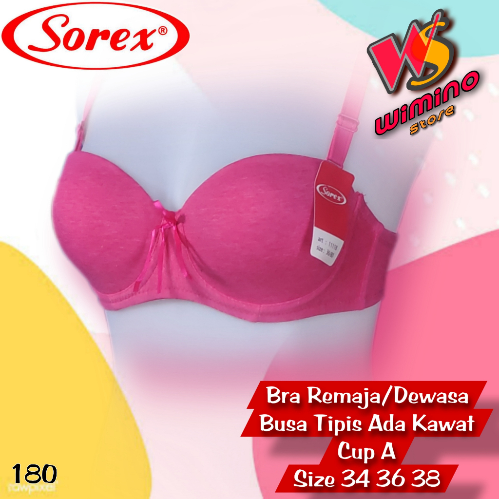 W180 Sorex Bra Busa Ada Kawat Cup A Size 32 36 38